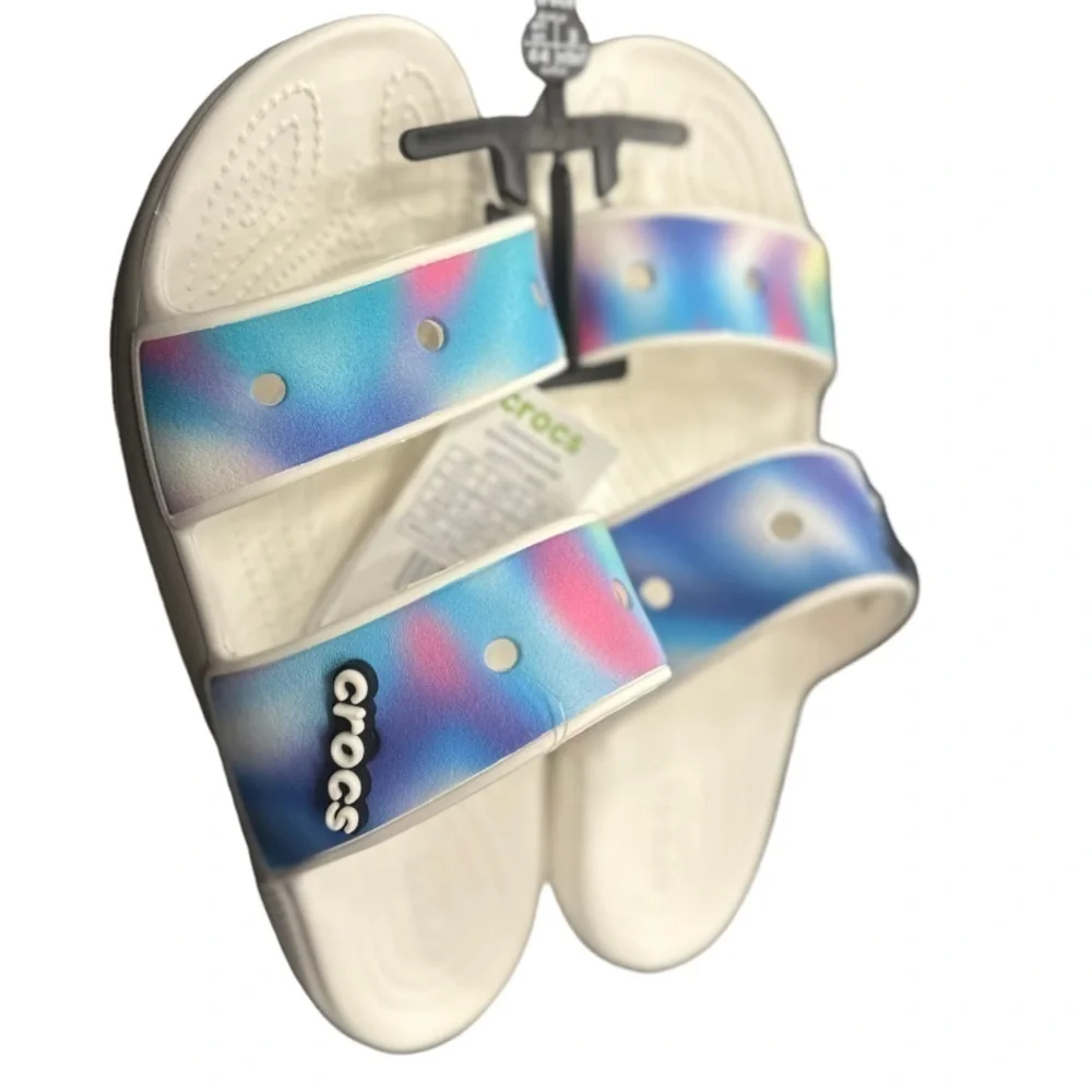 🅽🅴🆆 Classic CROCS Solarized Sandal multicolor unisex 2-strap sandal, men’s 11